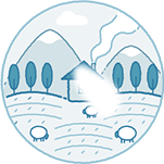 視神経が圧迫されて障害のイメージ図