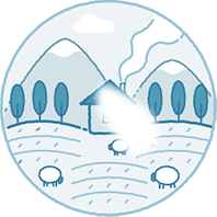 視神経が圧迫されて障害のイメージ図