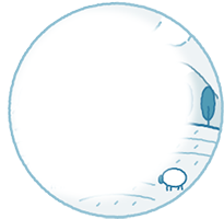 視野欠損が広がり失明のイメージ図